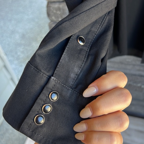 MENS WESTERN BUTTON DOWN SHIRT BLACK SIZE XL LIKE NEW - Picture 3 of 4